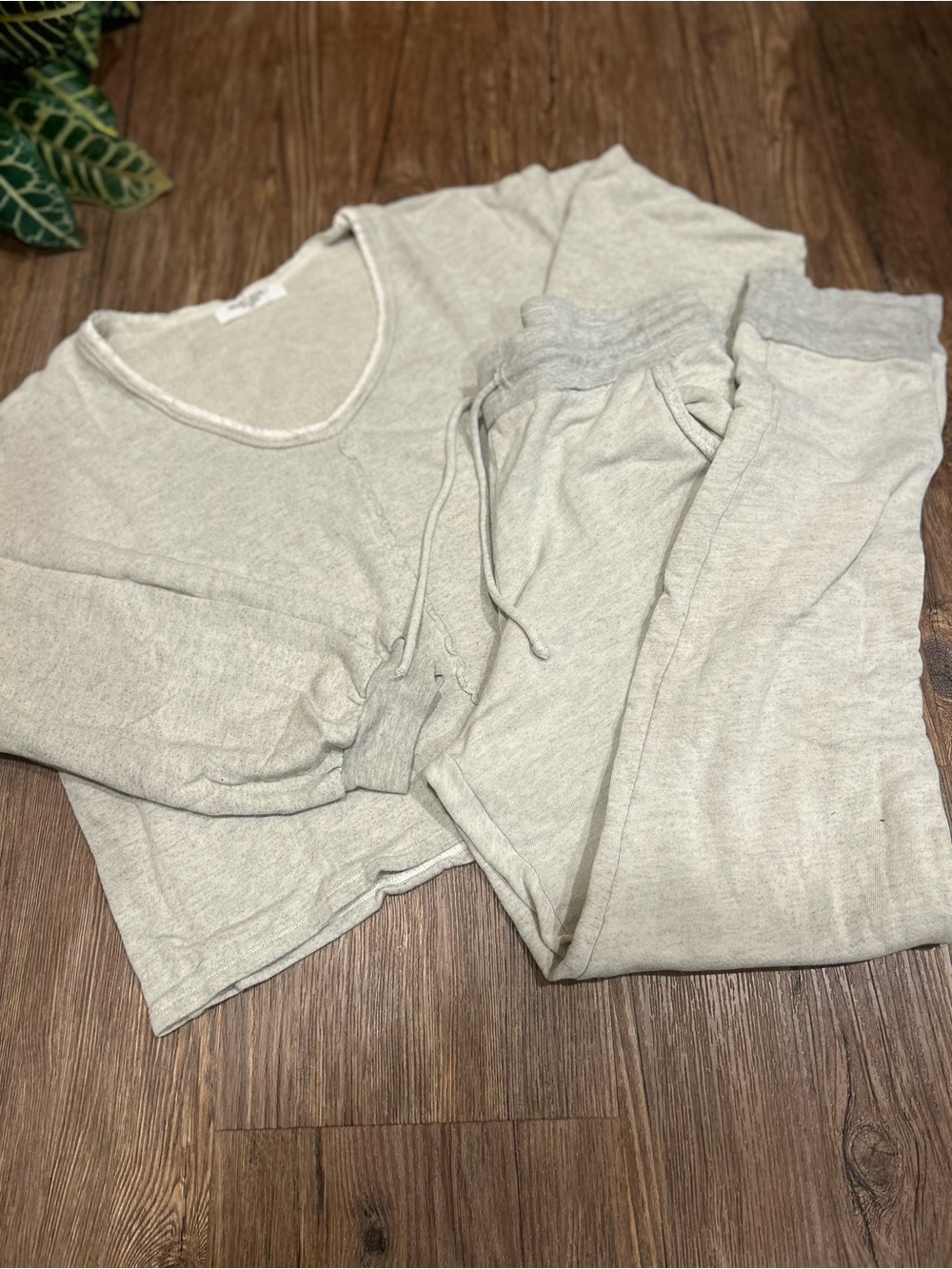 *SET* PROJECT SOCIAL T S TOP M BOTTOM HEATHER GRAY LOUNGE SET